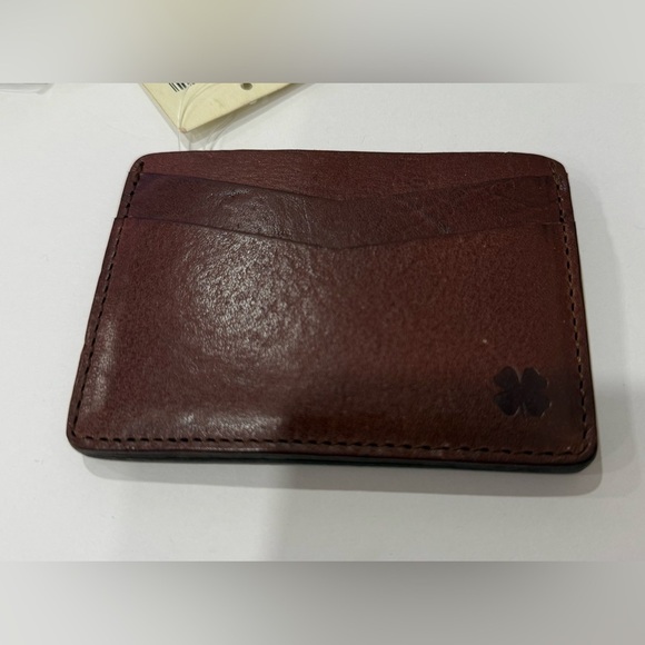 Lucky Brand Dark Brown Leather Card Holder NWT - Picture 1 of 3